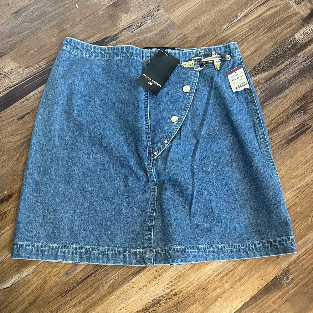 Polo by Ralph Lauren Blue Denim Mini Skirt